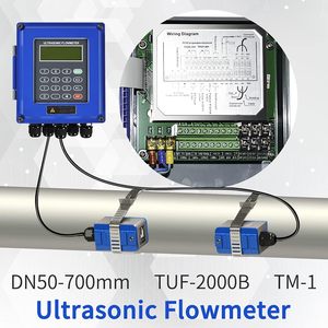 GELTTULU Ultrasonic <b>Flow</b> <b>Meter</b> TUF-2000B DN50-700mm Clamp-On Liquid Flowmeter IP67 - Product Image 2