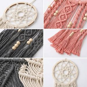 Offre Spéciale Attrape-rêves en macramé fait main, Décoration murale bohème, Ornements suspendus personnalisés pour cadeau de mariage, souvenir de fête, vente en gros - Product Image 2