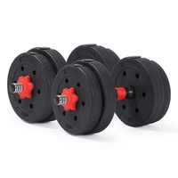 Ensemble d'haltères de musculation en béton rempli de sable, en PVC, pour la remise en forme, 20 kg