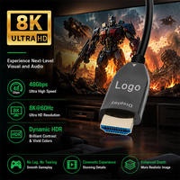 Câble HDMI à fibre optique active professionnel plaqué or haute vitesse WISTAR 8K ARC 2.1 Cavo à fibre optique 20M 30M 40M 50M