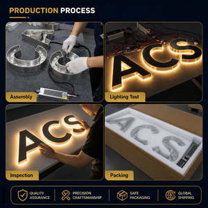 Insegne Luminose in Acciaio Inox 304 Certificate UL, Lettere Illuminate Personalizzate per Esterni, Qualità Commerciale - Product Image 6