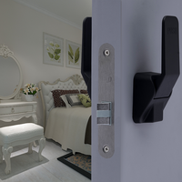 Serrure de porte moderne intérieure à pousser et à tirer avec design silencieux pour chambres et appartements