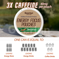 Pochettes de caféine personnalisées Geerlun OEM – Boost d'énergie et de concentration sans sucre – Fabricant de sachets oraux de caféine nootropique