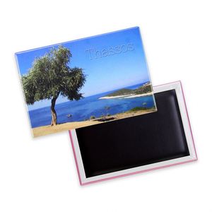 Imán de recuerdo griego al por mayor, imán para nevera con foto de Thassos, personalizado - Product Image 1