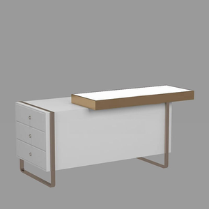 Présentoir de Comptoir pour Cosmétiques LUX en MDF Blanc avec Logo Personnalisé pour Magasin de Maquillage - Product Image 2