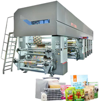Machine d'impression et de laminage automatique haute vitesse 200 m/min tout-en-un pour film plastique, papier, feuille, moteur servo 1300 mm
