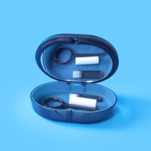 Estuche para Dentadura Postiza con Espejo, Contenedor de Almacenamiento y Soporte para Vaso - Product Image 3