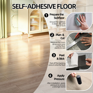 Suelo Vinílico Autoadhesivo de <span class=keywords><strong>PVC</strong></span> de Fácil Instalación, Suelo Vinílico LVT para Oficina y Hogar - Product Image 4