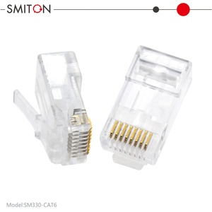Conector RJ45 Cat6 Avanzado de Pasante con Contactos Chapados en Oro para Cable Ethernet de 24 AWG Trenzado - Product Image 3