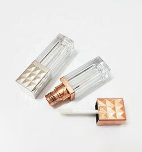 Wands sıvı dudak parlatıcısı tüpleri ile 5ML/6MLSquare gül altın lüks ruj tüpü gemi hazır - Product Image 5