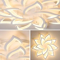TSINYE-Plafonnier LED Moderne Blanc, en Acrylique, avec Télécommande pour Salon, Style Moderne