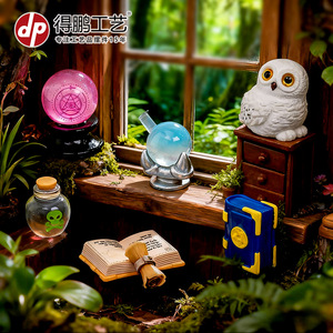 หนังสือเวทมนตร์จิ๋ว Dp ลูกบอลคริสตัล อุปกรณ์ตกแต่งบ้านตุ๊กตา เรซิ่น DIY ของตกแต่งสำหรับตั้งโต๊ะ - Product Image 1