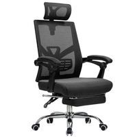 Chaise de bureau ergonomique en maille pour la maison et le bureau, chaise de conférence pivotante réglable avec repose-pieds, vente en gros