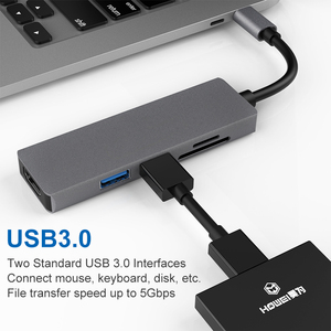 Adaptador 5 en 1 Tipo-C, Estación de Conexión Multifuncional, Hd Mi USB3.0*2 TF/SD, Hub para Computadora Portátil - Product Image 3