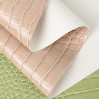 Simili cuir PVC gaufré motif crocodile pour usage automobile, tissu imperméable avec support tissé pour sièges, artisanat, vêtements, canapés