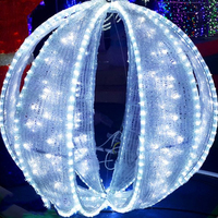Lumières LED sphériques en cristal pour l'aménagement paysager de Noël en extérieur, design personnalisé, étanches IP65, couleurs RGB, télécommande, 50000 heures