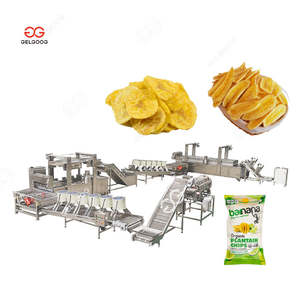Friteuse de chips de banane entièrement automatique Ligne de production Acier inoxydable Processus complet Tranchage Friture Déshuilage Assaisonnement Système d'emballage - Product Image 1