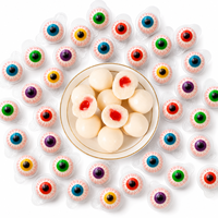 Gomitas rellenas de mermelada con forma de ojo, suministro al por mayor, precio de fábrica, novedad de Halloween, dulces de goma suave, Halal