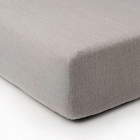 Drap-housse en lin naturel, draps de lit en lin, poches profondes, tailles Queen, King, Full, Double