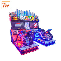 Máquina de videojuegos simuladora de carreras de coches de alta calidad, operada con monedas, para 2 jugadores, en venta.