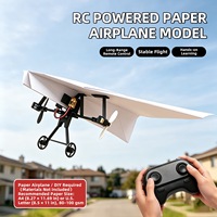 Set de Aviones de Papel Eléctricos con Control Remoto para Manualidades: Educación Aeronáutica, Juguete STEM, Regalo para Fiestas y Cumpleaños