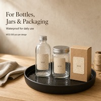 Étiquettes adhésives imperméables personnalisées ECO, rouleau d'autocollants de haute qualité pour bouteilles, canettes et emballages de produits