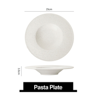 Assiettes à pâtes à larges bords pour restaurants, bols à pâtes en céramique, assiettes creuses italiennes, vente en gros