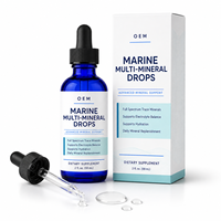 Gouttes d'électrolytes minéraux marins avec oligo-éléments ioniques (Magnésium, Potassium, Sodium) pour les packs et programmes de bien-être
