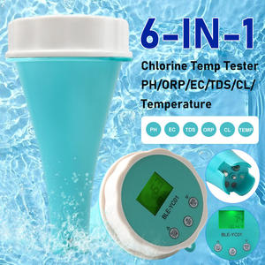Détecteur de qualité de l'eau 6IN1 avec testeur de chlore d'étalonnage de la température du pH pour moniteur d'application en ligne de piscine 1 an de garantie - Product Image 3