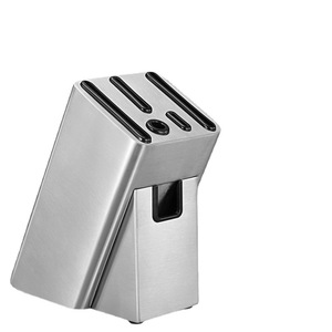 Porte-couteaux en acier inoxydable Zeng Tai, design moderne et simple, bloc à couteaux de cuisine avec 5 emplacements pour le rangement des couteaux - Product Image 1