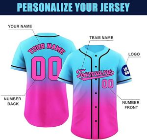 Maillot de baseball personnalisé style streetwear avec nom et numéro imprimés, effet 3D, manches courtes, coupe ample, uniforme de sport pour adolescents - Product Image 5