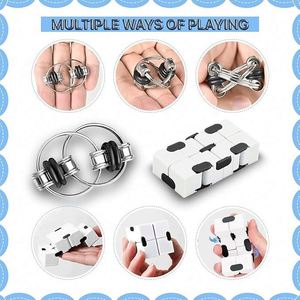 Metal Finger Activity Sensory Fidget <b>Toys</b> for Adults-Reduce Anxiety Increase Focus Stress Relief Improve Finger Flexibility Busy - Product Image 3