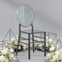 Chaises en acrylique transparentes modernes en plastique cristal, nouveau design pour mariages et événements, pour salle à manger