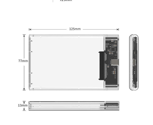 Carcasa de <span class=keywords><strong>disco</strong></span> <span class=keywords><strong>duro</strong></span> externo USB3.0 a SATA3.0 con cable <span class=keywords><strong>para</strong></span> HDD de 2,5 pulgadas y SSD SATA Interface Gard Clear - Product Image 3