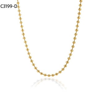 Amy Amy <b>Beaded</b> <b>Necklace</b> 925 Silver Ball Chain Classic Style Women's Everyday Wear Jewelry C3199 - Product Image 2