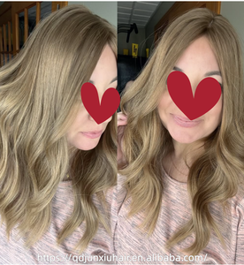 Topper de <span class=keywords><strong>cheveux</strong></span> humains ondulés blond cendré moyen avec base en soie, vente en gros, couverture naturelle douce pour les zones clairsemées, pour femme, aloès et <span class=keywords><strong>cheveux</strong></span> <span class=keywords><strong>gris</strong></span> - Product Image 6