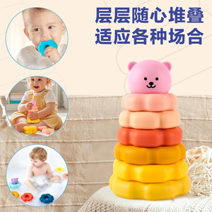 KTL ของเล่นซิลิโคนวางซ้อนกันรูปหมีน้อย 78x78x125 มม. ของเล่นเสริมพัฒนาการสำหรับเด็กอายุ 3-6 ปี - Product Image 3