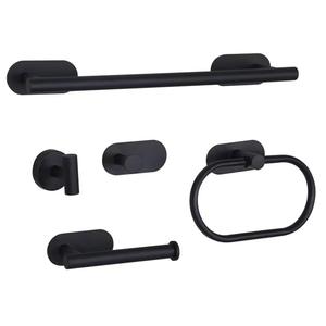 Perchero de Pared sin Perforaciones con Acabado en Níquel, Diseño Moderno para Baño, Vestidor - Product Image 1