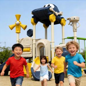 Juego <span class=keywords><strong>de</strong></span> Tobogán y Columpio para Niños con Temática <span class=keywords><strong>de</strong></span> Autos, Equipo <span class=keywords><strong>de</strong></span> Juegos al Aire Libre, Duradero, <span class=keywords><strong>de</strong></span> Acero Galvanizado, para Jardín o Escuela - Product Image 5