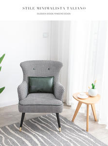 Canapé simple de luxe, couleur turquoise/khaki, style nordique rétro, canapé simple pour salon, chaises à dossier haut, chaises pour chambre à coucher - Product Image 5