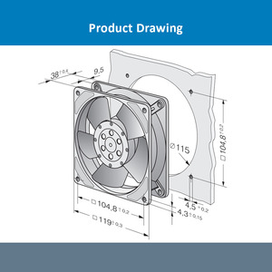 ebm-papst 4656Z AC Cooling Fan Industrial Equipment Electrical Cabinet Ventilation Fan - Product Image 4