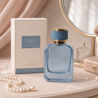 Flacon de parfum vide réutilisable en verre transparent, flacon de parfum carré plat en verre avec couvercle, 50 ml, 30 ml, 100 ml