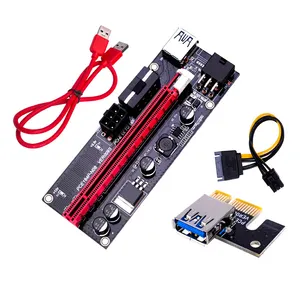 1x to 16x PCI Express Risers v009s PCI-E 6Pin Gold Adapter Riser Card for GPU ETH Computer Parts Machine Riser Cables 009S