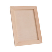 Cadre intérieur en bois de pin massif pour peinture à l'huile, pour photo numérique de style brosse à rayures rectangulaires faite à la main
