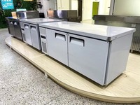 Congélateur coffre commercial en acier inoxydable, réfrigérateur sous comptoir, table réfrigérante en tuyaux de fer