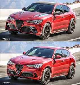 Nouveau kit carrosserie en fibre de carbone style GTAM pour Alfa Romeo Stelvio 1ère génération 2017- SUV, pare-chocs et garde-boue - Product Image 3