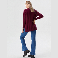 Pull en cachemire 100% pour femme, col rond, taille extra-large, pull en cachemire taille plus
