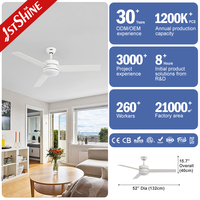Ventilatore da Soffitto Intelligente 1stshine con Luce LED, Controllo WiFi e Compatibilità Vocale, Garanzia di Qualità