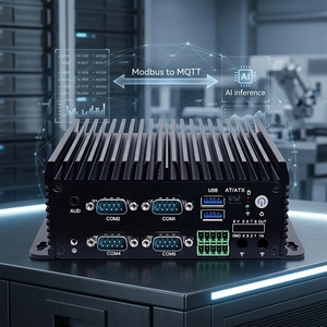 Mini PC Industrial sin Ventilador con IA, N100 I3-i8 de 12.ª Generación X86, Computadora Industrial de 24V con Amplio Rango de Voltaje, Host Integrado de 4V con Amplio Rango de Voltaje - Product Image 1