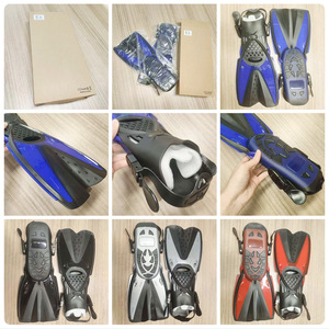 Aletas de Natación HhaoSport Ajustables de Silicona, Aletas de Entrenamiento Profesionales para Hombres y Mujeres, Tallas S, M, L, XL, Azul y Negro - Product Image 2